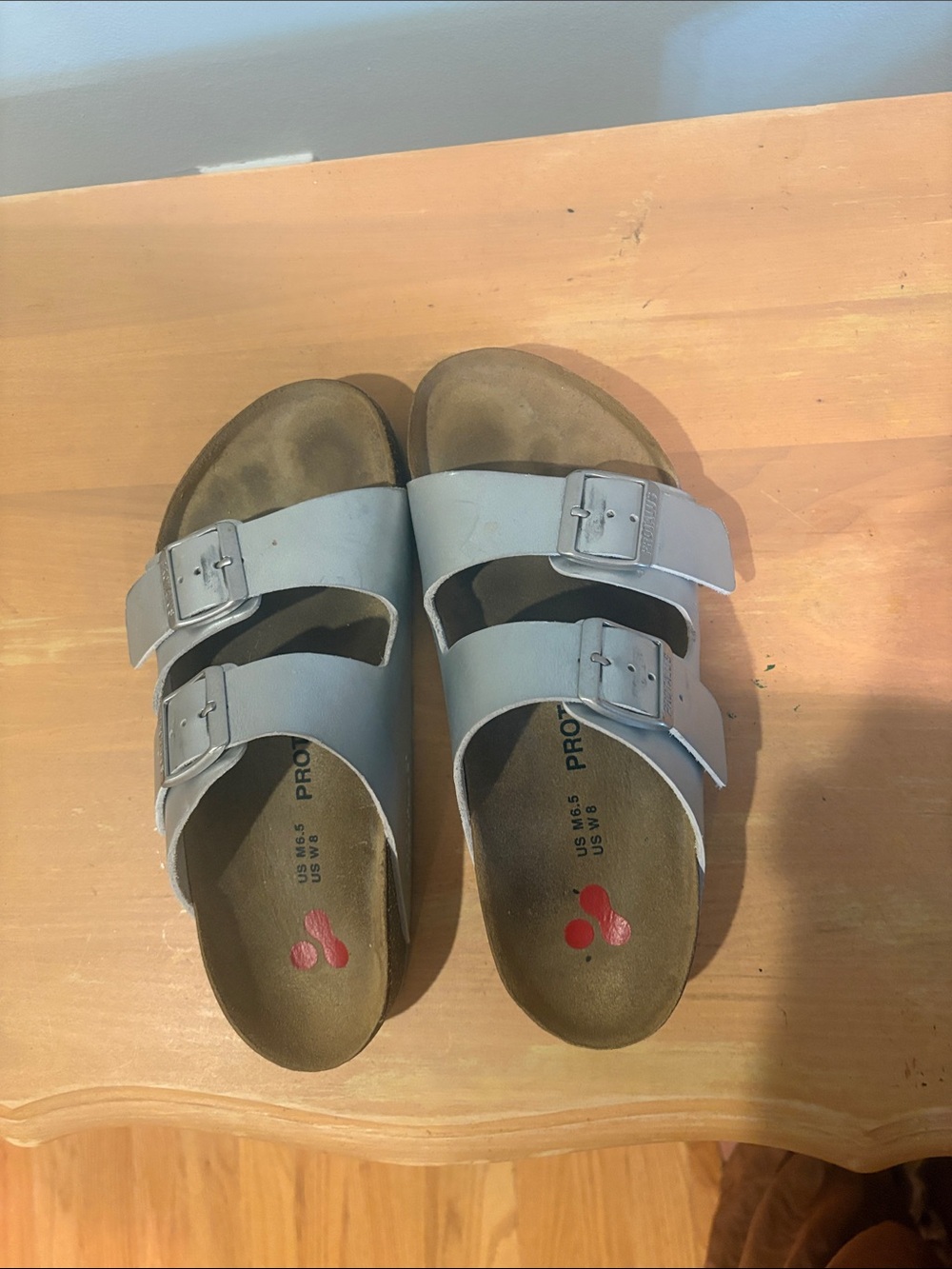 Unisex Protalus cascade Double-Buckle Slide Sandals in silver